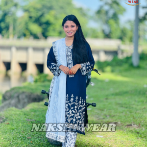 Soft Cotton Embroidery Three Piece